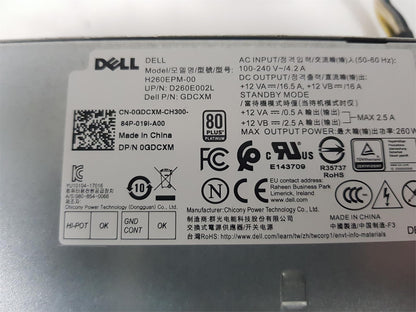 Dell Optiplex 5060 Precision 3430 260W Power Supply Unit 0GDCXM GDCXM