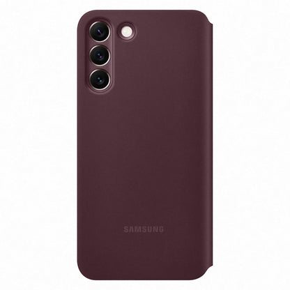 Samsung EF-ZS906 Burgundy Smart Clear View Cover Antimicrobial Coating Galaxy S22+