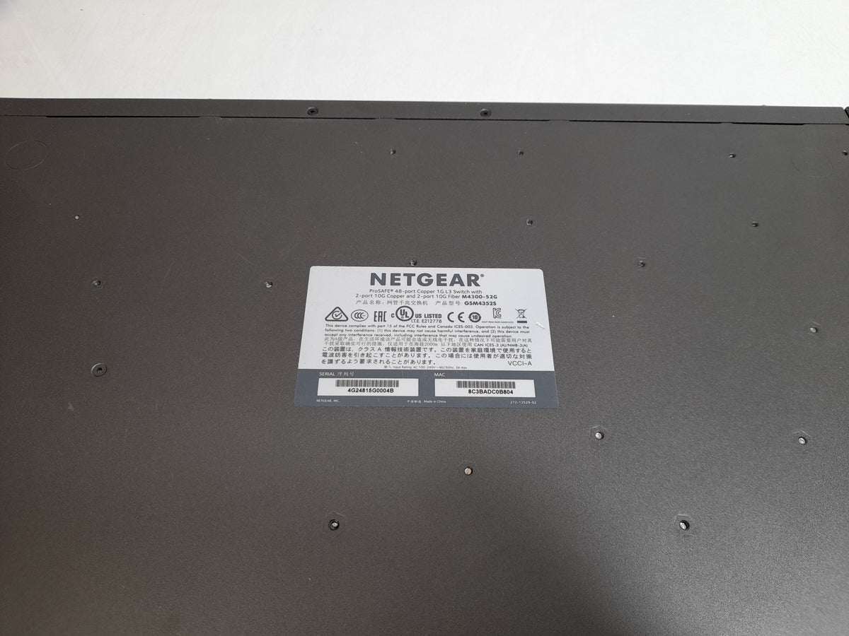 Netgear M4300-52G Fully Managed 48 Port Switch (GSM4352S)