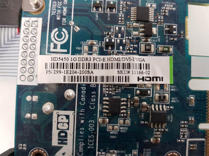 Sapphire Radeon HD5450 1GB DDR3 PCIe Video Graphics Card 299-1E204-200SA