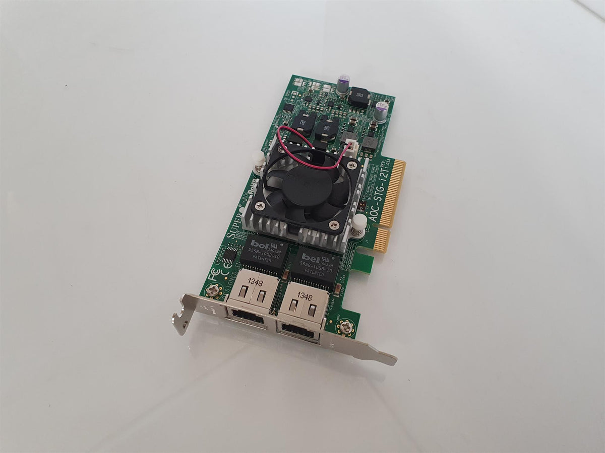 SuperMicro 10Gb/s Gigabit Low Profile PCI-E Ethernet Network Card AOC-STG-I2T