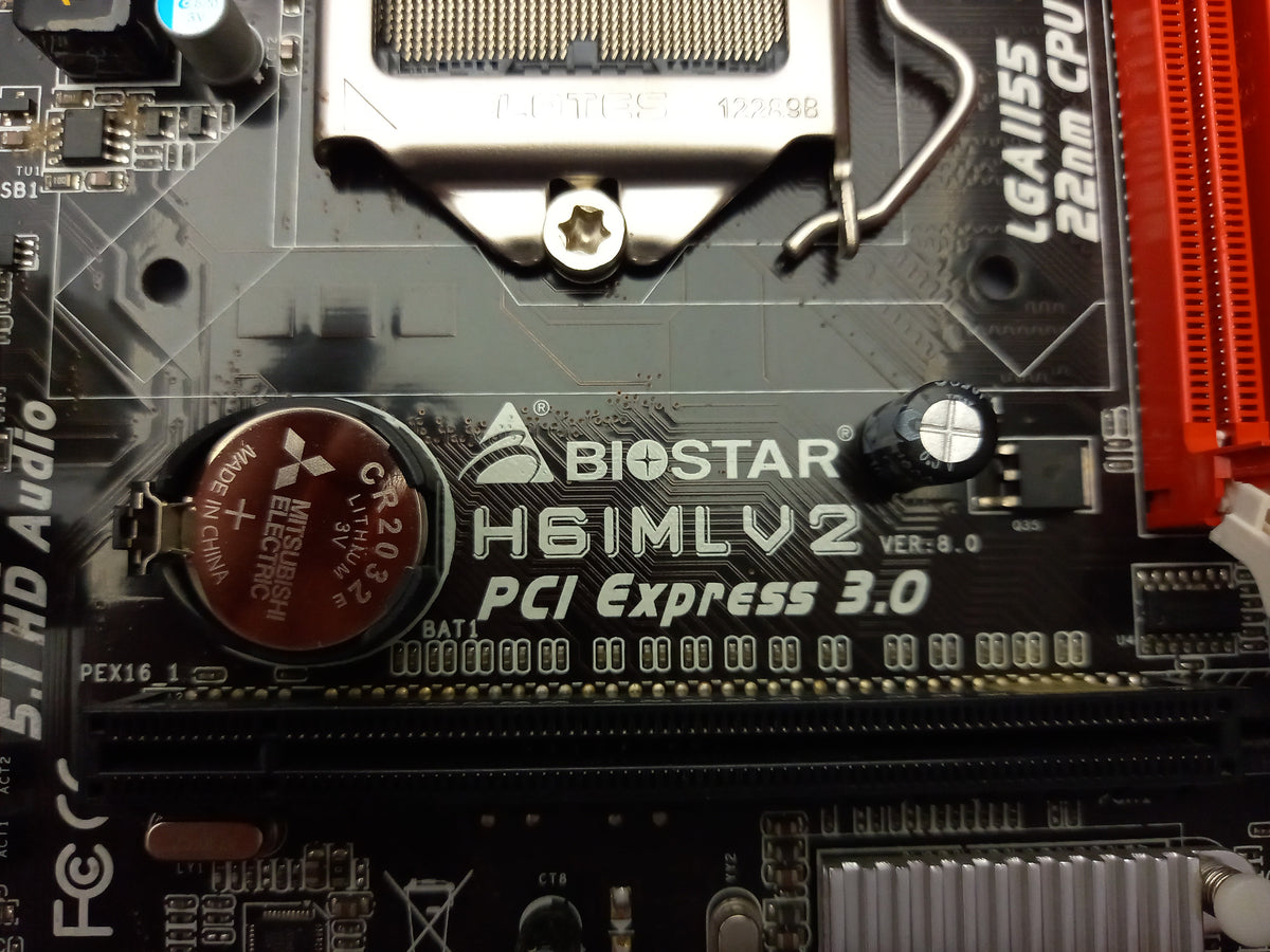 BioStar H61MLV2 DDR3 LGA 1155 Motherboard With I/O Shield