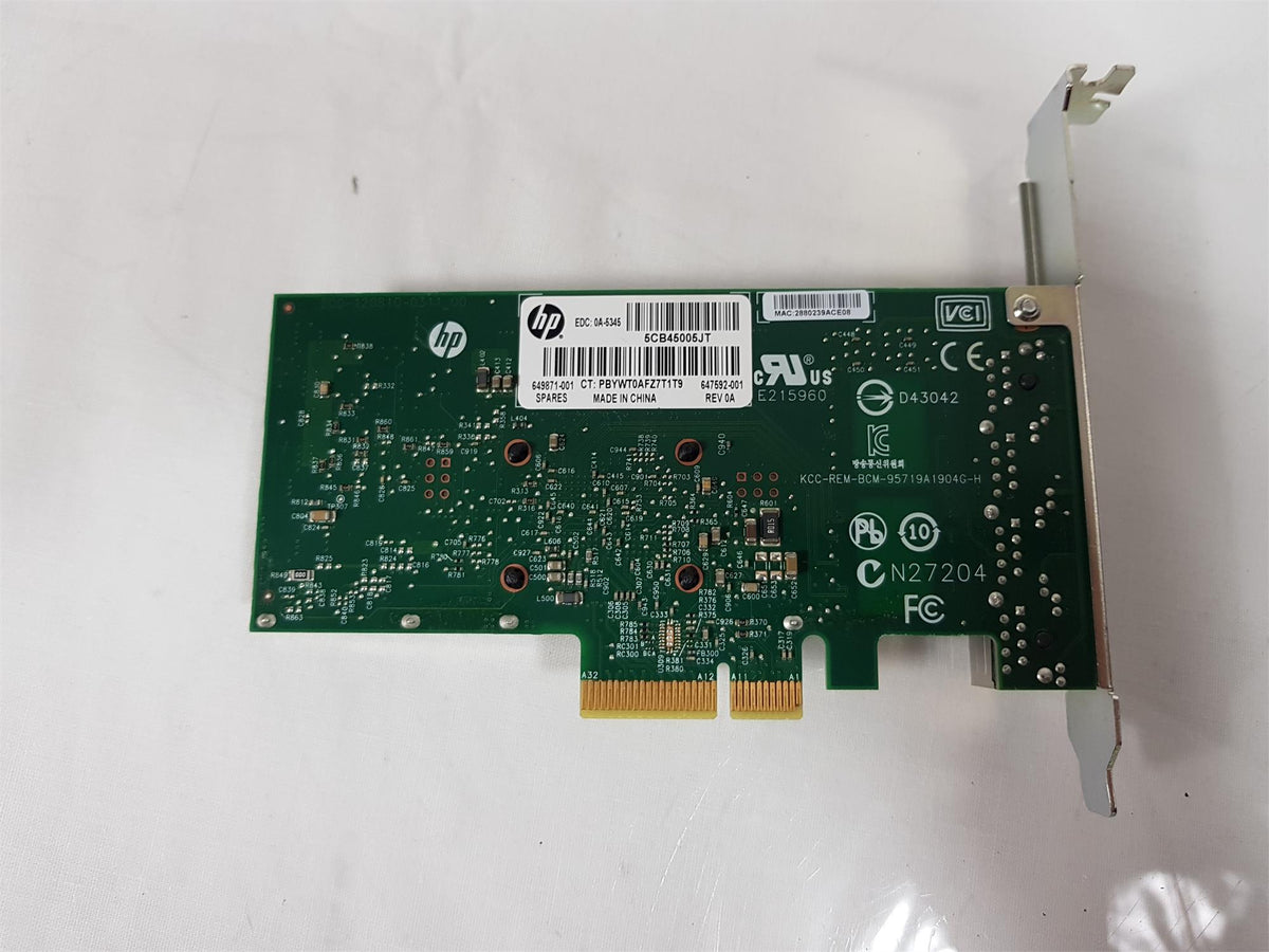 HP 331T PCIe 4 Port 1GbE Network Adapter Card 649871-001
