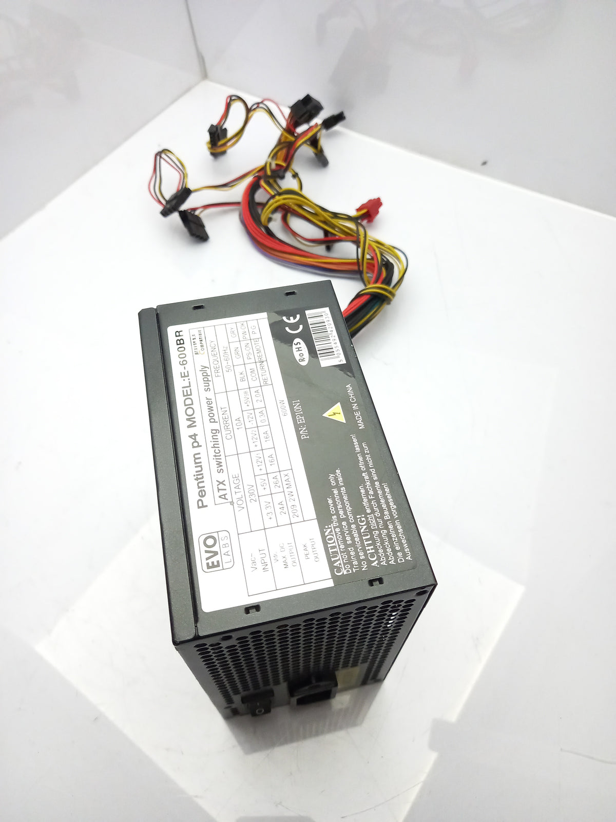 Evo Labs Pentium P4 600W Power Supply Unit E-600BR EP10N1 