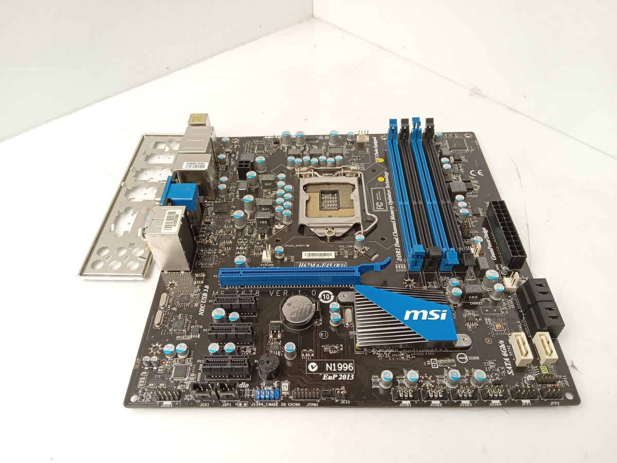 MSI H67MA-E45 (B3) Socket LGA1155 DDR3 MicroATX Motherboard with I/O Shield