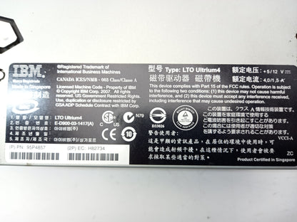 IBM LTO Ultrium 4 800GB LTO-4 Data Drive E-D900-03-1417(A) 95P4853