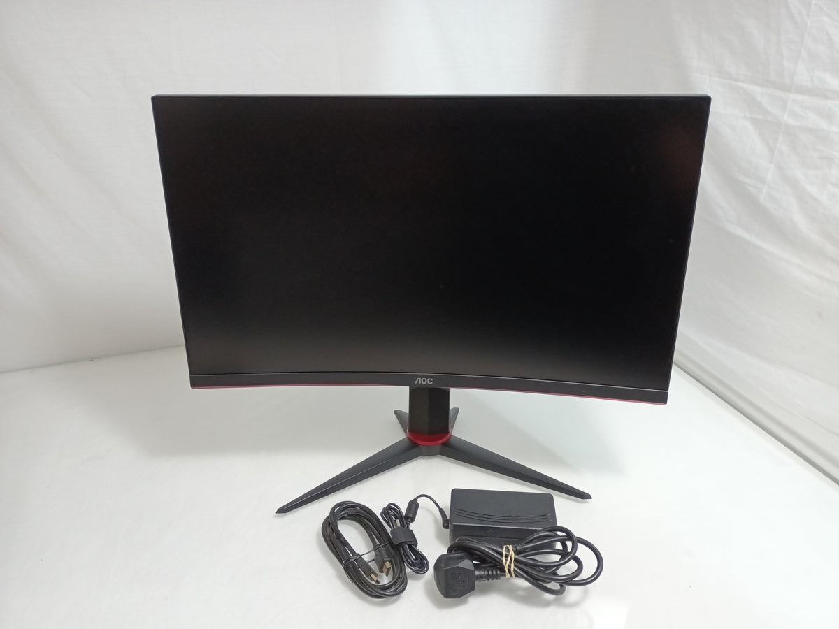 AOC C27G2ZU/BK 27" HDMI DP 1920x1080 Curved Gaming Monitor With Stand, PSU & HDMI Cable