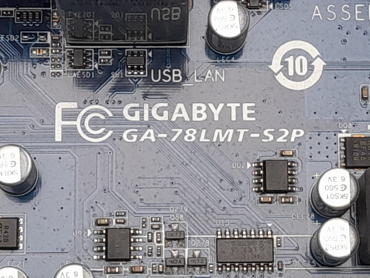 GIGABYTE GA-78LMT-S2P Socket AM3b DDR3 Micro ATX Motherboard With I/O Shield