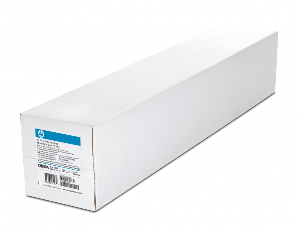 HP CH010A White Satin Poster Paper 42" 1067mm x 61m 136gsm Roll