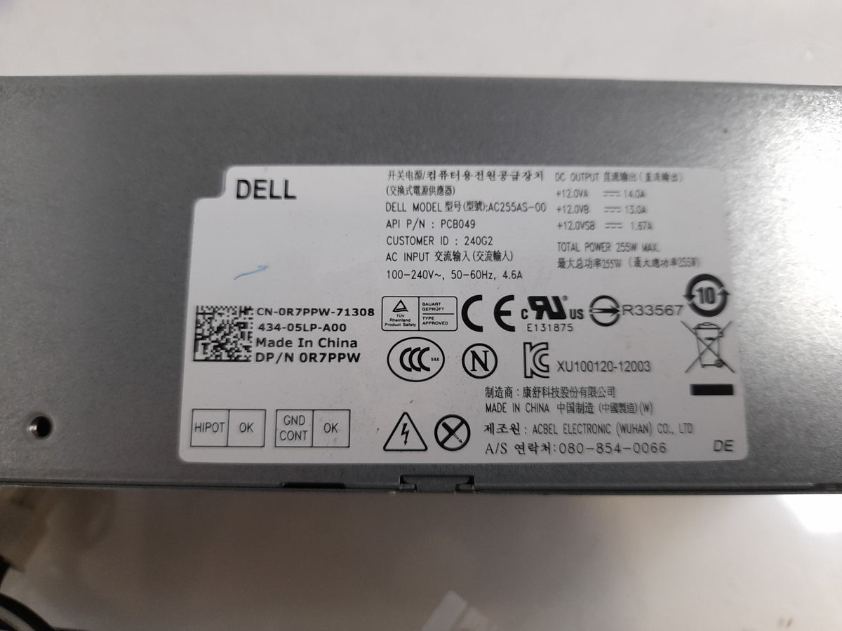 Dell OptiPlex 3020 7020 9020 255W Power Supply Unit 0R7PPW R7PPW