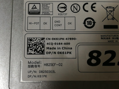 Dell Precision T5600 T5610 T5810 825W Switching Power Supply Unit 0K61PK K61PK