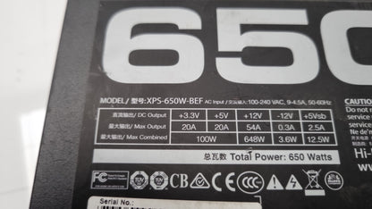 XFX XPS-650W-3XB 650W Desktop PSU ATX Power Supply Unit