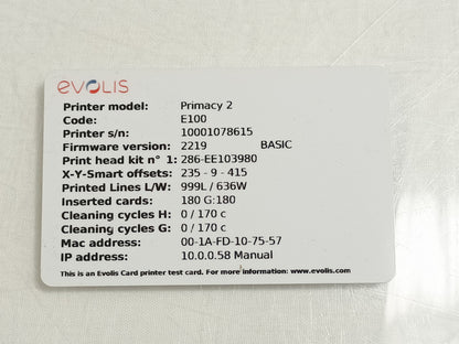 Evolis Primacy PM2-0001 2 Thermal Card Printer