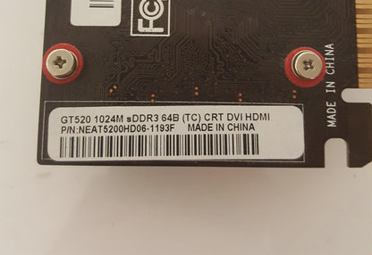GainWard GeForce GT520 1GB DDR3 Video Graphics Card NEAT5200HD06-1193F