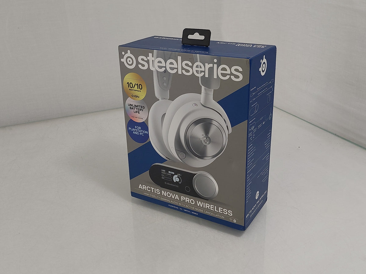 SteelSeries Arctis Nova Pro Wireless 61526 White Gaming Headset PS5 PC Base