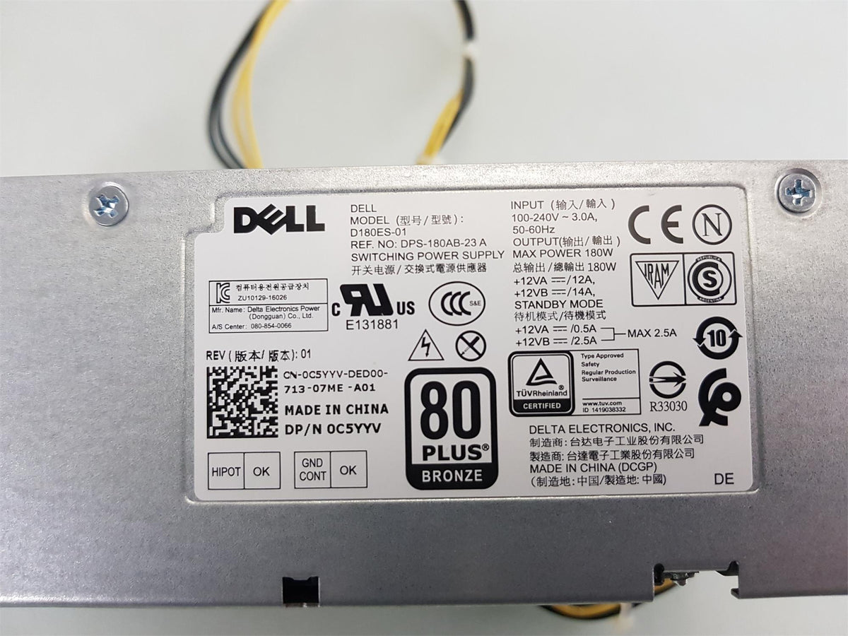 Dell Optiplex 3050 5050 180W Power Supply Unit 0C5YYV C5YYV