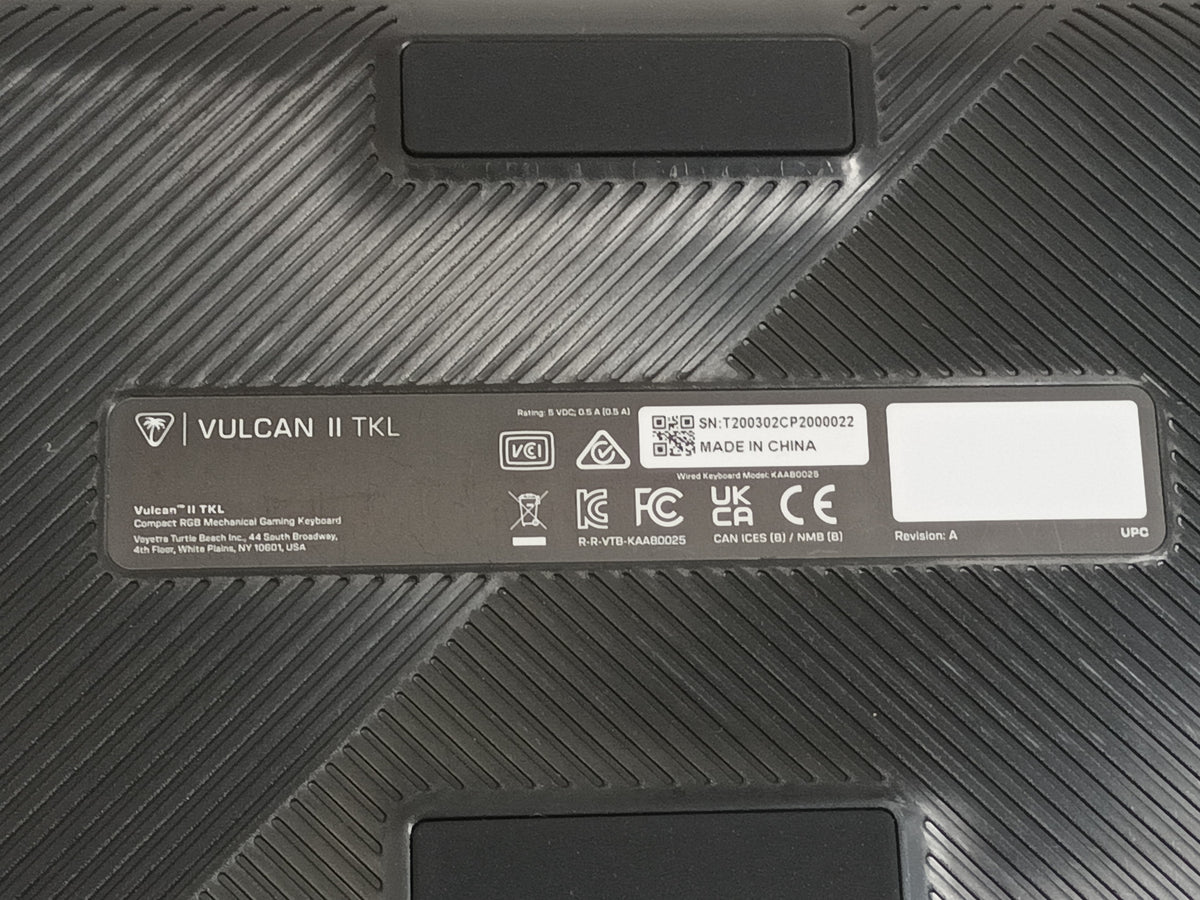 Turtle Beach Vulcan 2 TKL QWERTY Gaming RGB Keyboard - Black