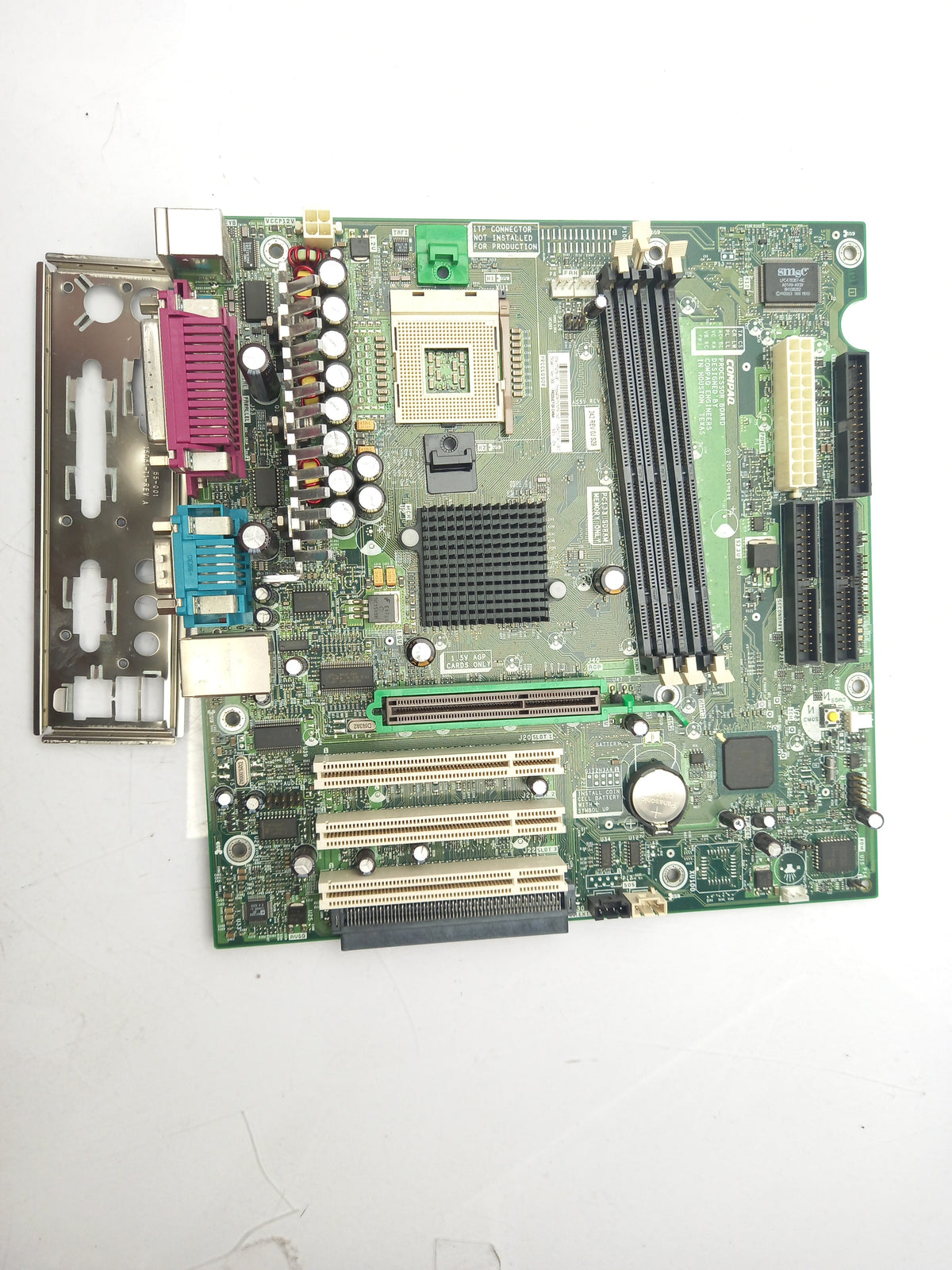 HP Compaq Socket 478 DDR1 Motherboard 253242-002 with I/O Shield