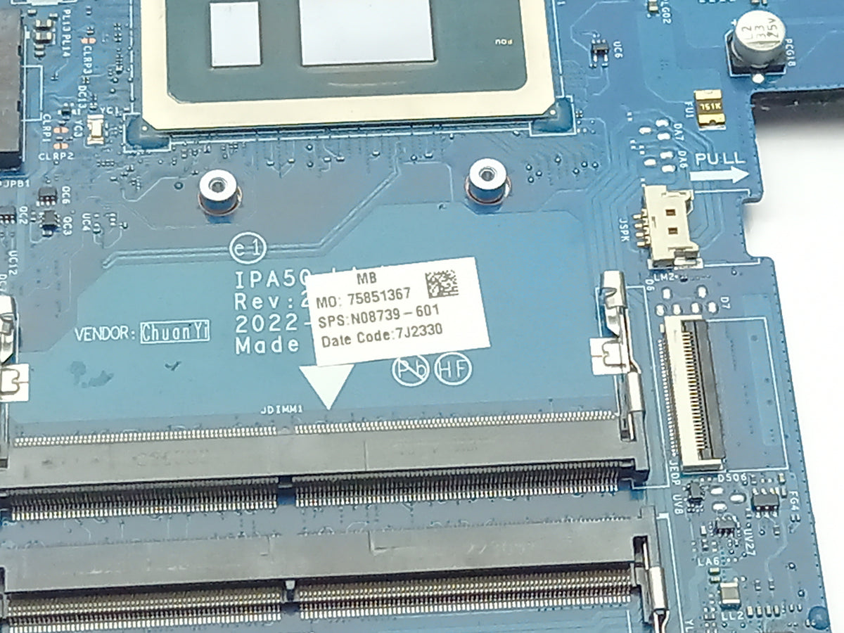 HP 250 G9 Laptop Motherboard with i5-1235U 1.30 GHz DDR4 N08739-601