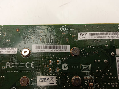 NVIDIA Quadro 600 1GB DDR3 PCI-E Video Graphics Card PNY VCQ600ATXV2U-T