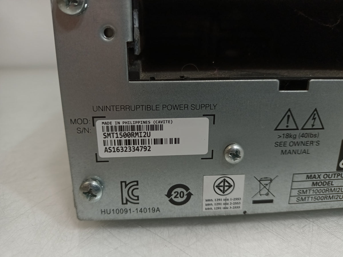 APC SMT1500RMI2U Smart-UPS 1500VA Uninterruptable Power Supply