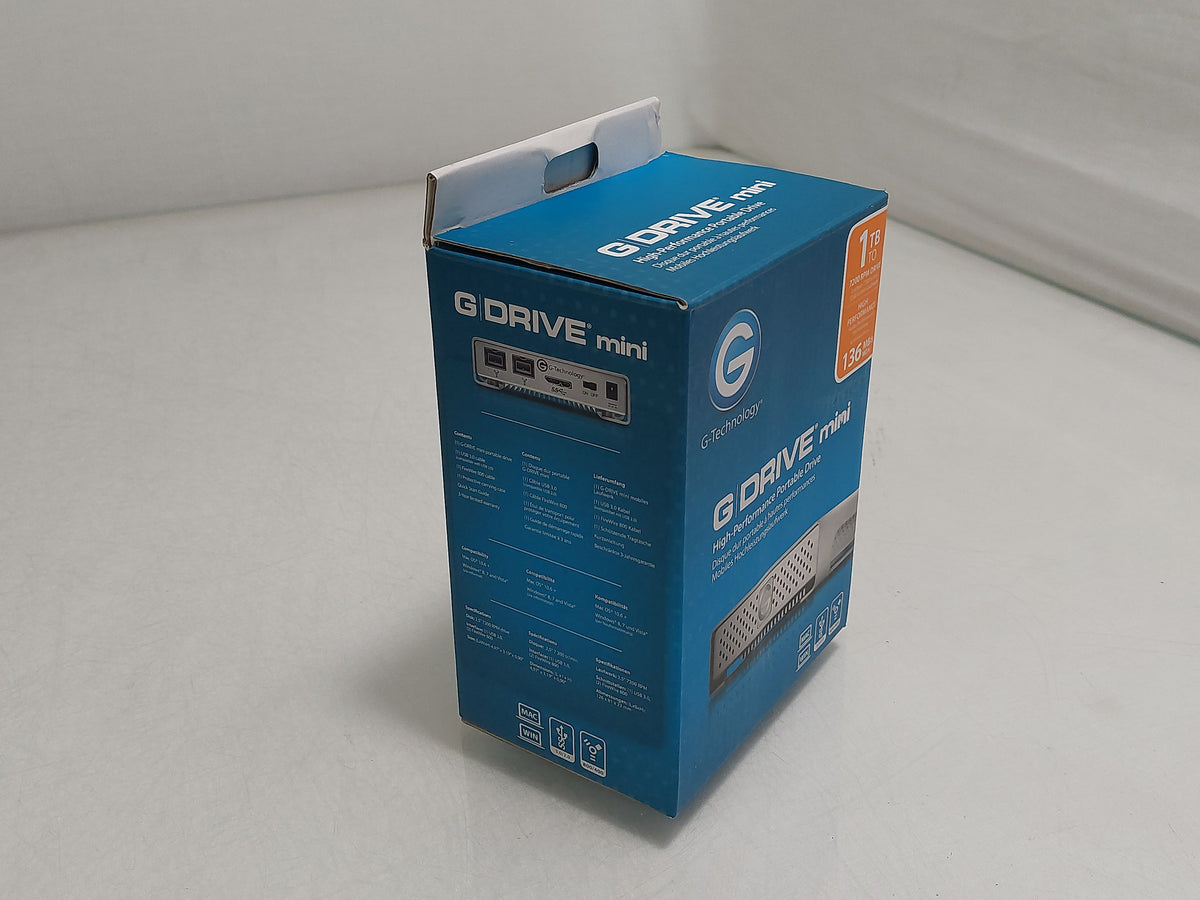G-Technology G-DRIVE mini USB 3.0 1TB Silver External Hard Drive 0G02577