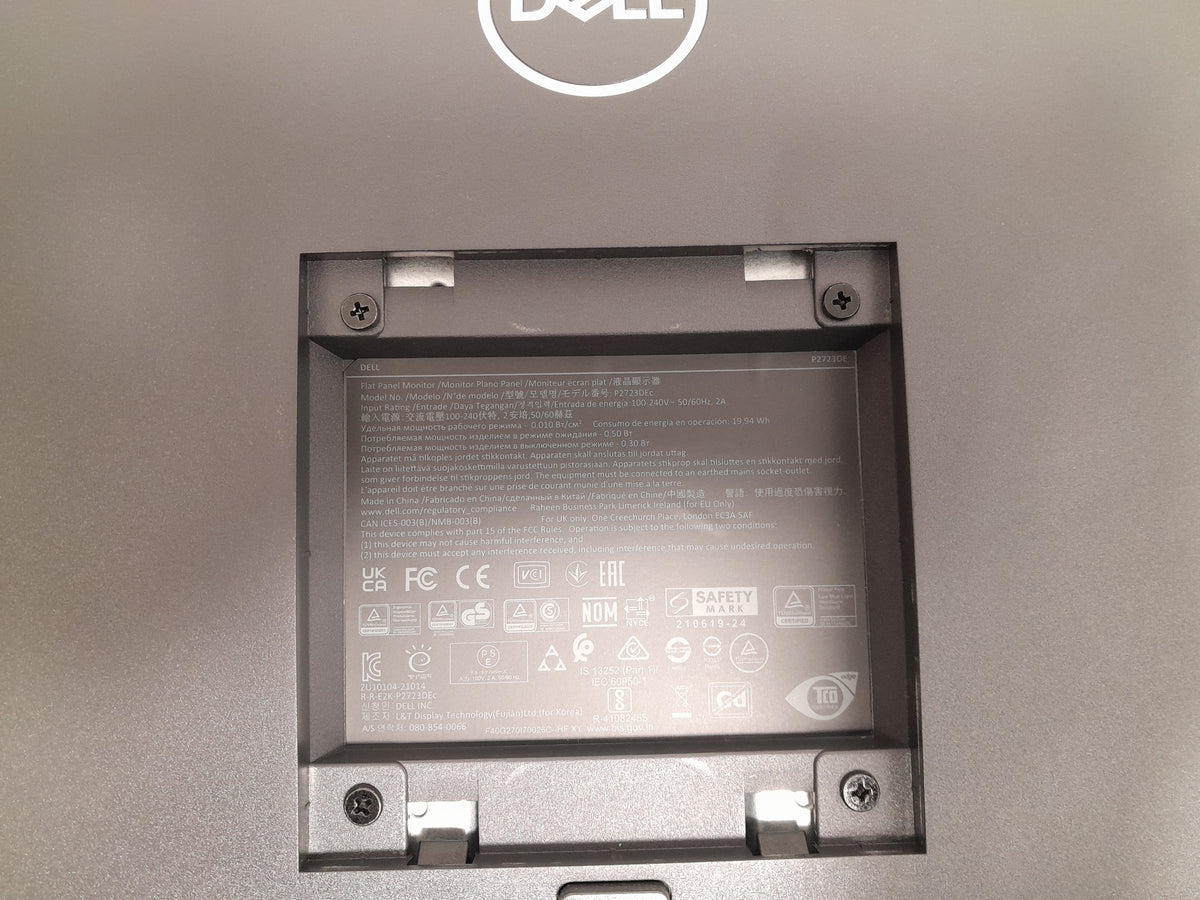 Dell P2723DE 27 Inch 2560 x 1440 HDMI Display Port Monitor With Stand - Faulty DisplayPort and USB-C