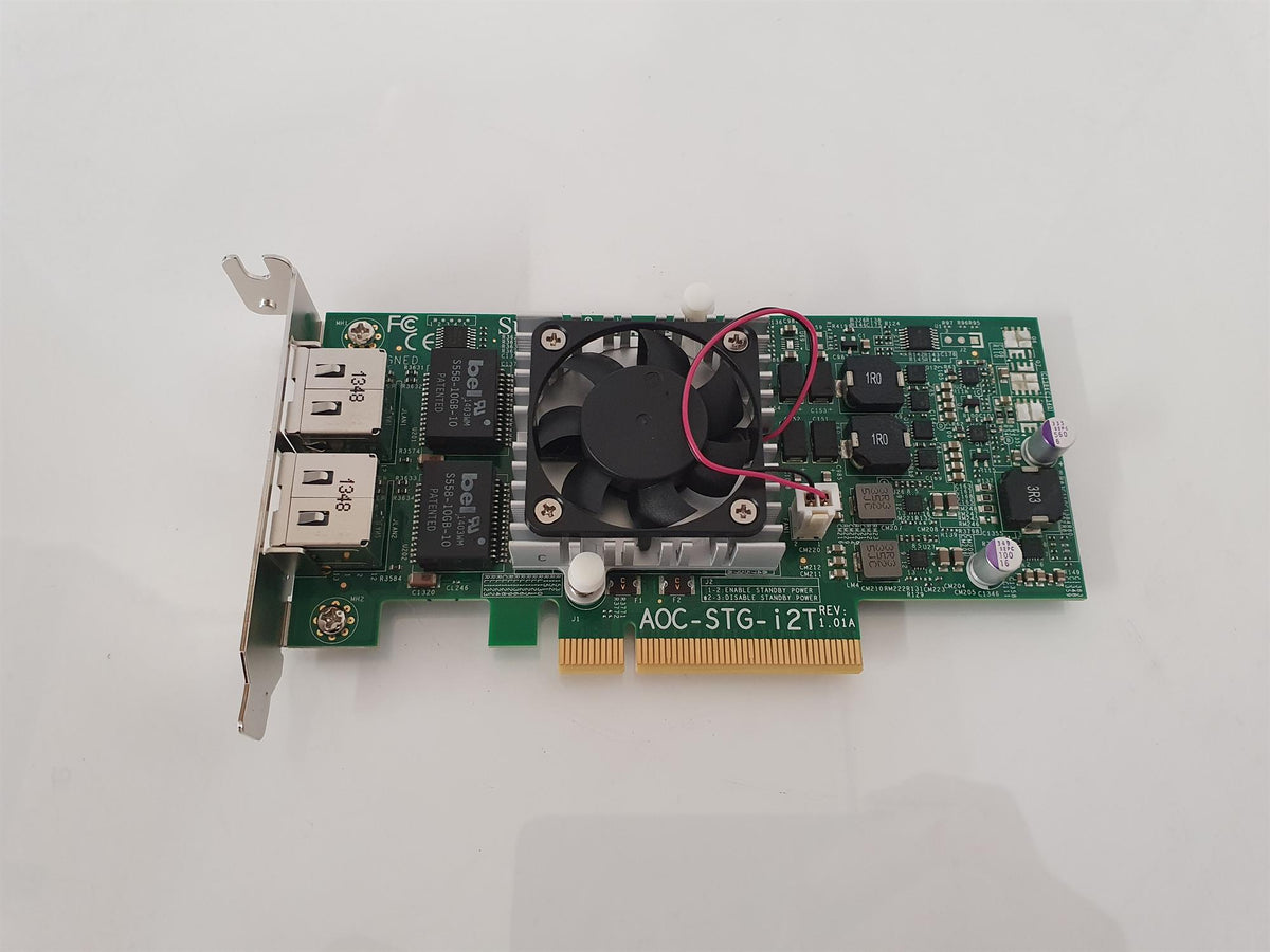 SuperMicro 10Gb/s Gigabit Low Profile PCI-E Ethernet Network Card AOC-STG-I2T