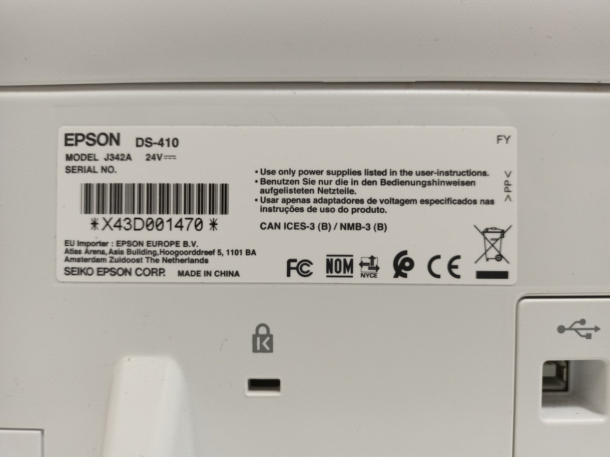 Epson Scanner Workforce DS-410