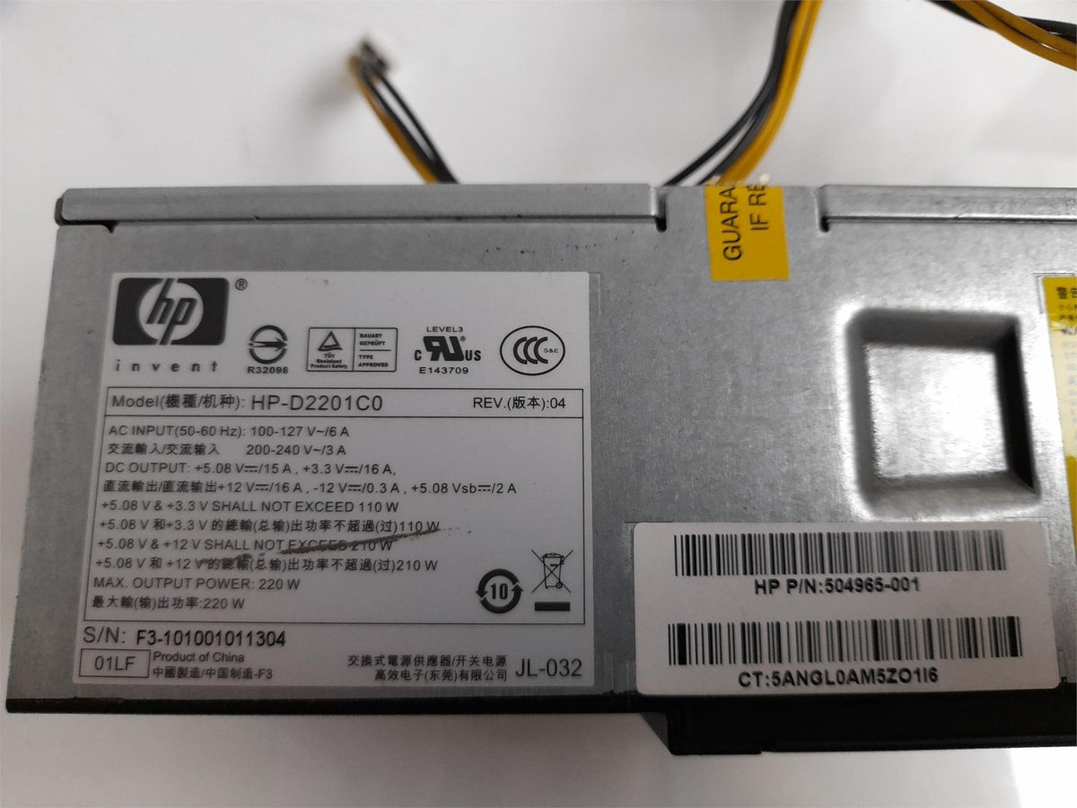 HP Pro 3120 220W Power Supply Unit 504965-001