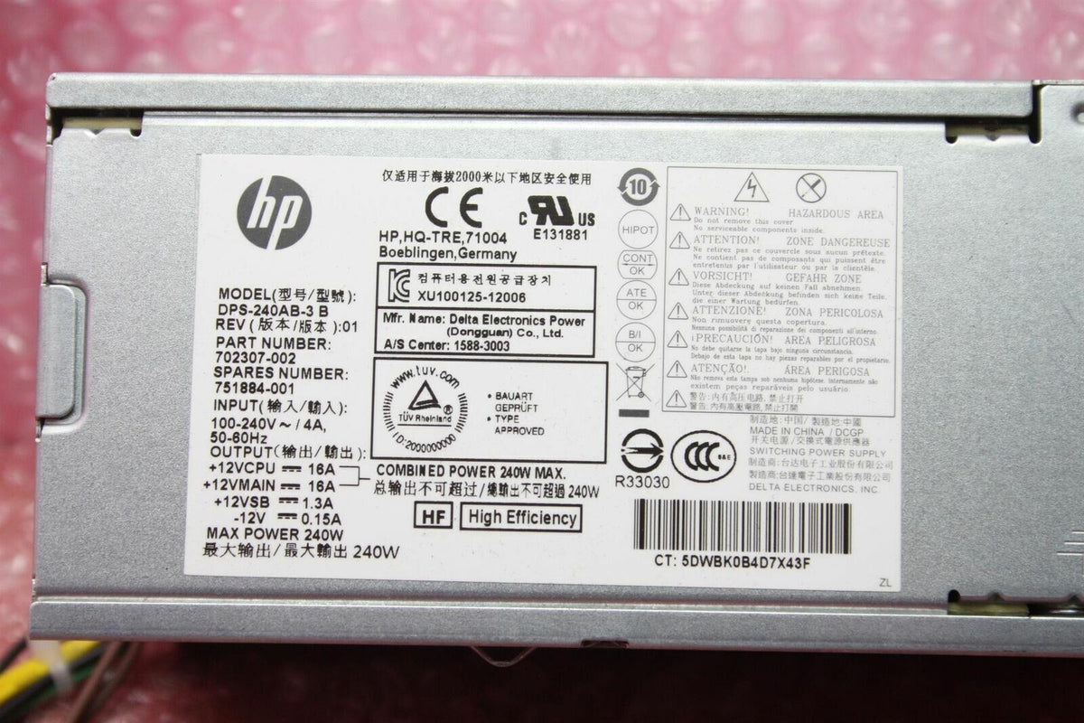 HP ProDesk 600 800 G1 240W PSU Power Supply Unit 702307-002 751884-001