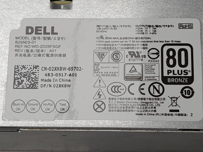 Dell OptiPlex 7020 SFF 255W Power Supply Unit 02XK8W 2XK8W
