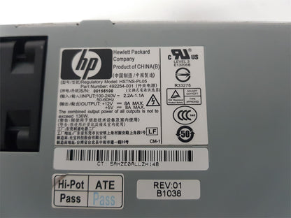 HP Storage Works 1U 136W Server Power Supply 492254-001 HSTNS-PL05