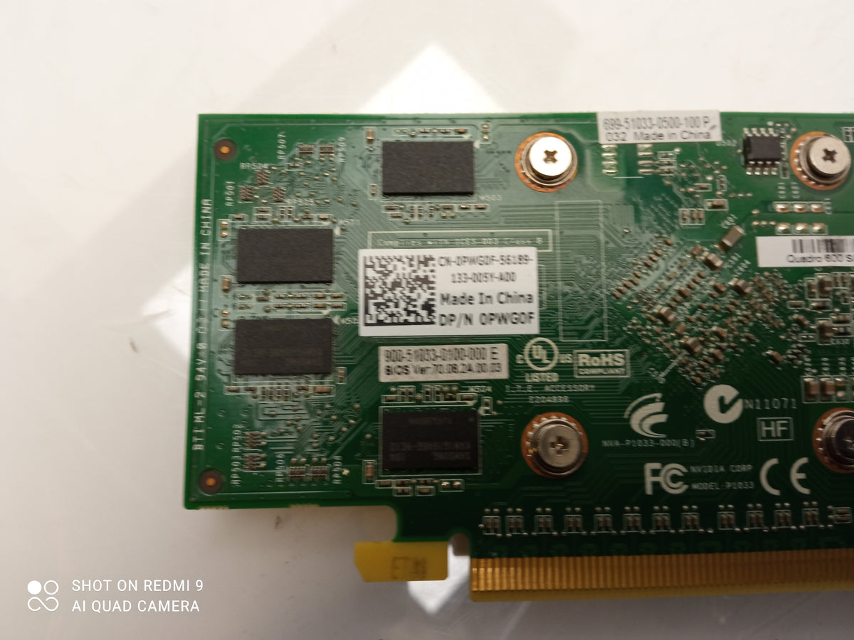 NVIDIA Quadro 600 1GB Workstation Graphics Video Card 0PWG0F PWG0F