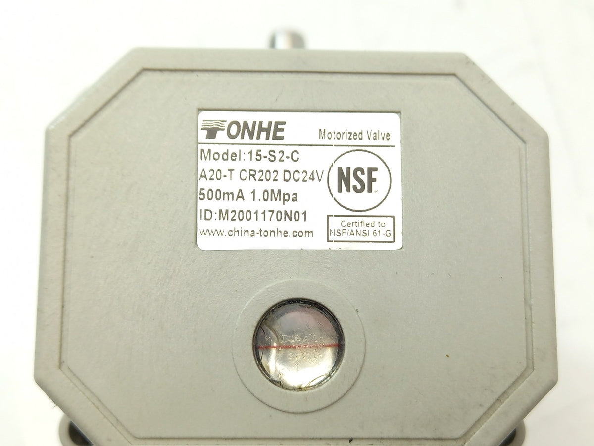 Tonhe Stainless Steel Motorized Ball Valve 15-S2-C A20-T CR202 DC24V