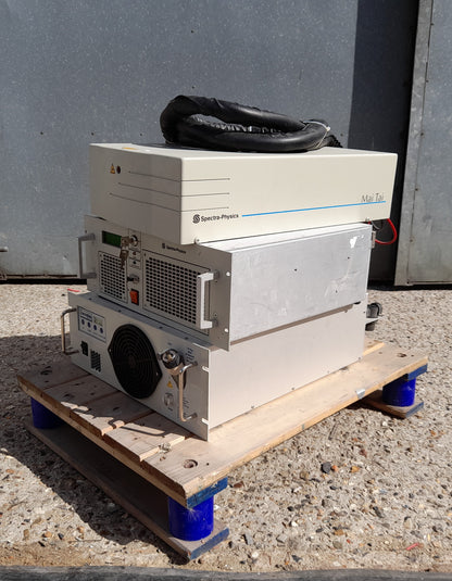 Spectra-Physics Mai Tai Ultrafast Laser With J80-8SS-28K-08DS PSU & ThermoRack 401 Chiller