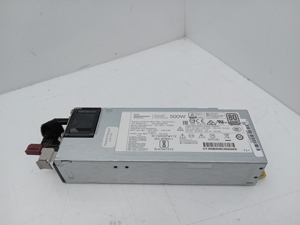 HP ProLiant DL380 GEN10 500W Server Power Supply Unit 865399-101 865398-001
