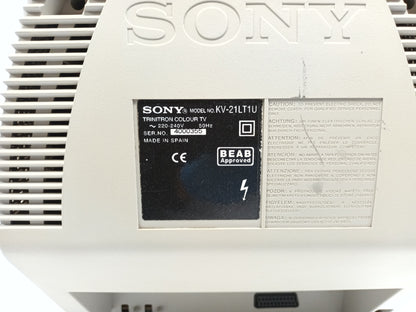 Sony Trinitron KV-21LT1U 21 in Colour SCART CRT TV - With Remote