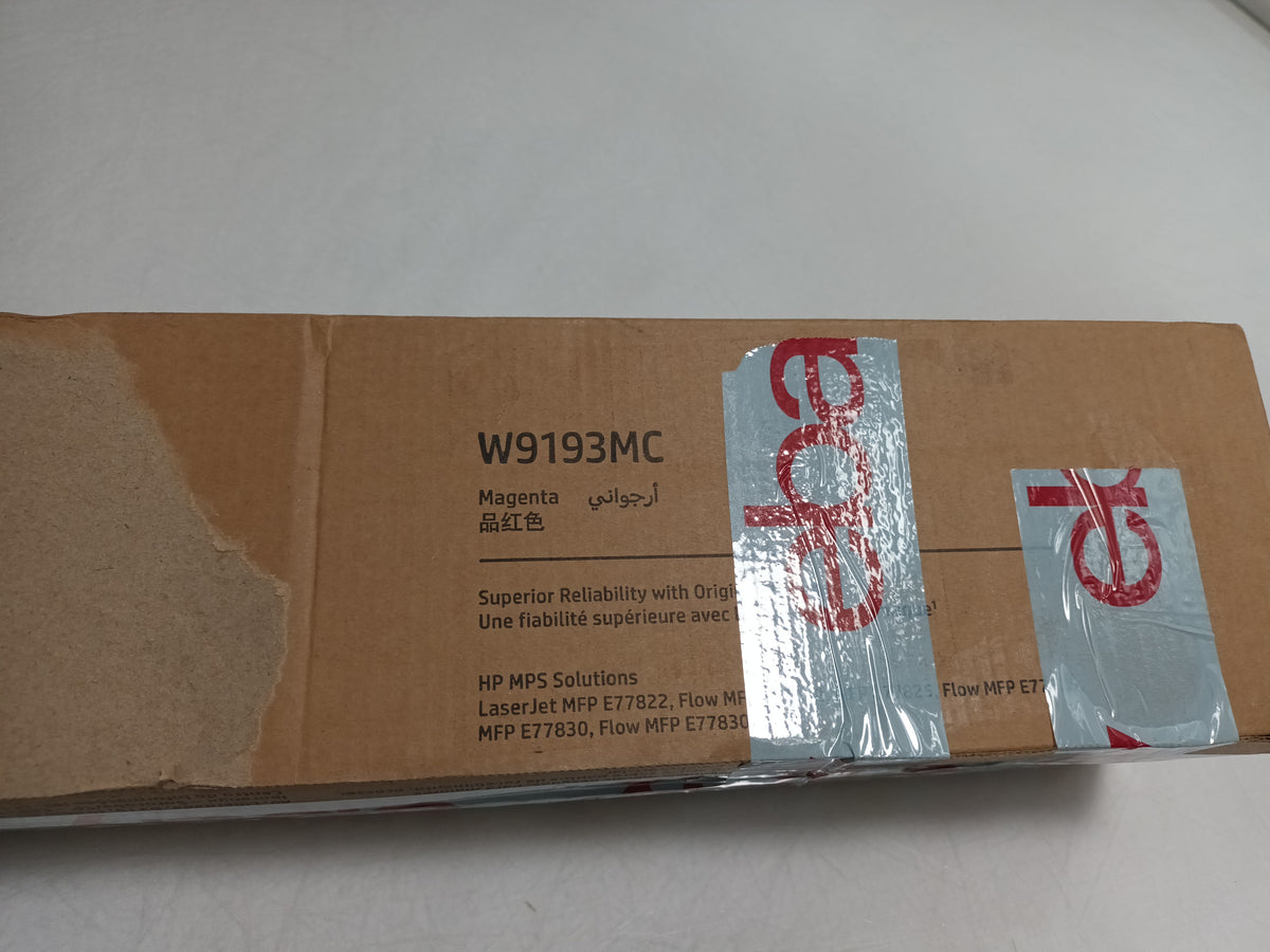 Genuine HP W9193MC Managed Laserjet Toner Cartridge Magenta - Damage Packaging