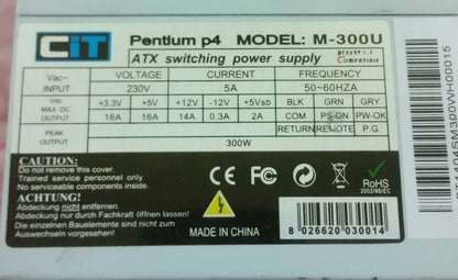 CiT M-300U 300W Micro ATX PSU Mini PC Desktop Power Supply Unit