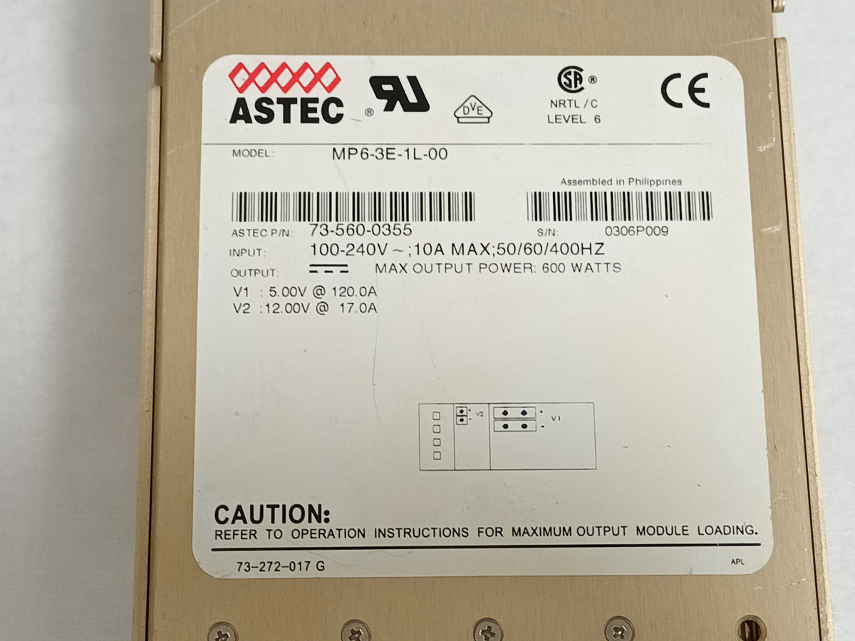 ASTEC MP6-3E-1L-00 600W Modular AC-DC Switching Power Supply