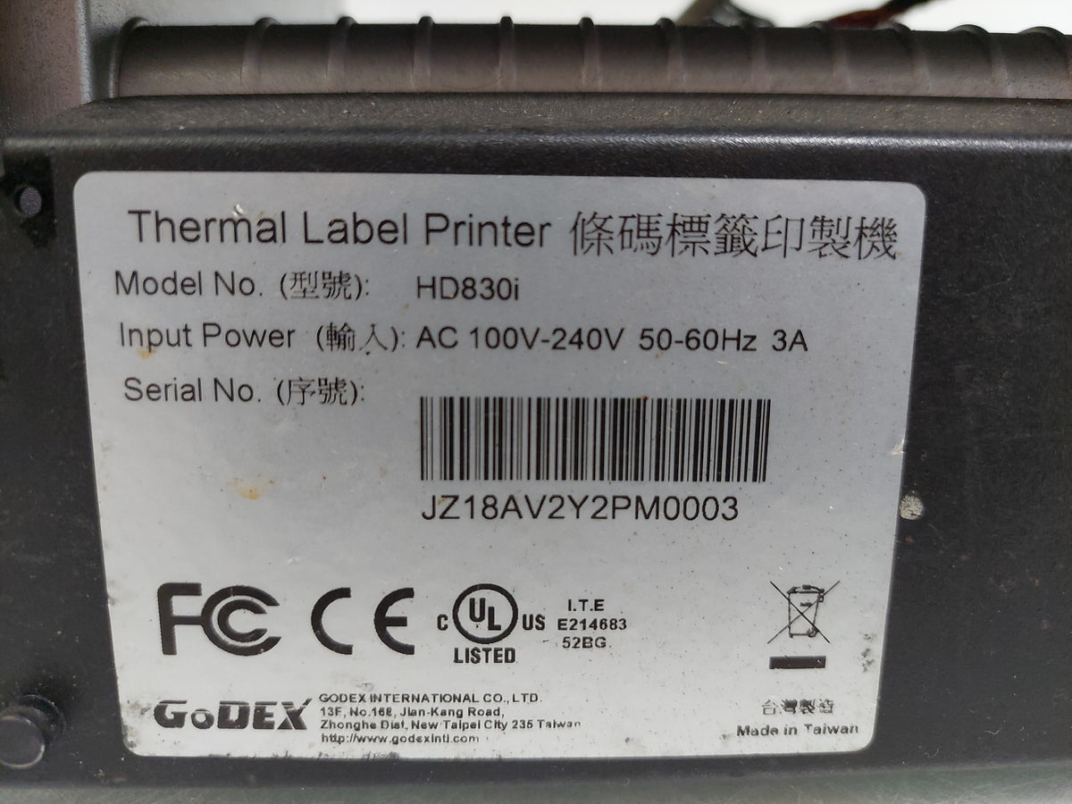 GoDEX HD830i 8-Inch Industrial Thermal Transfer Printer - Spares or Repairs