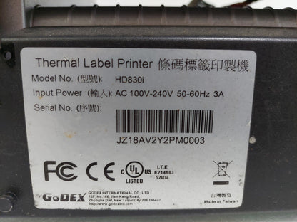 GoDEX HD830i 8-Inch Industrial Thermal Transfer Printer - Spares or Repairs