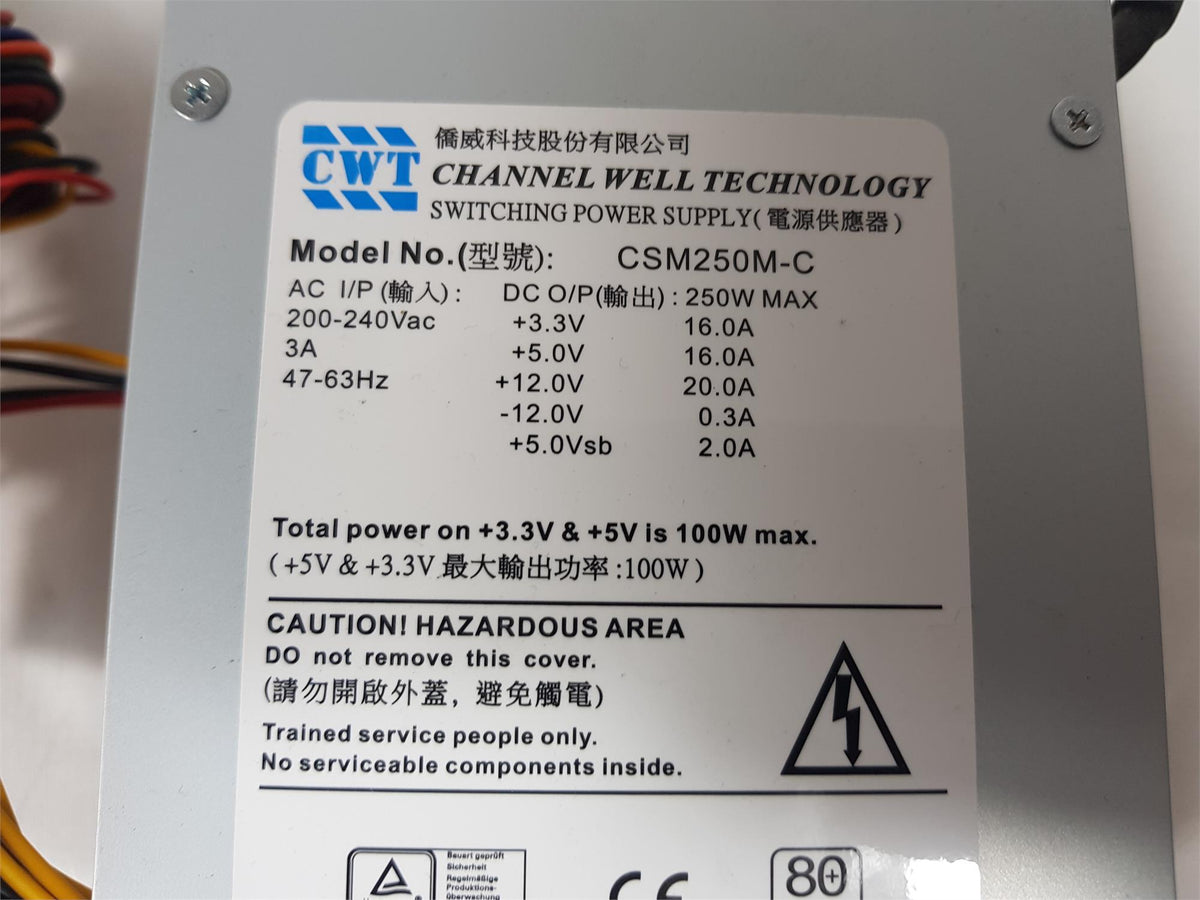 Channel Wells CSM250M-C 250W Power Supply Unit