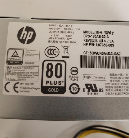 HP ProDesk 400 G5 180W Power Supply Unit L07658-003 DPS-180AB-30