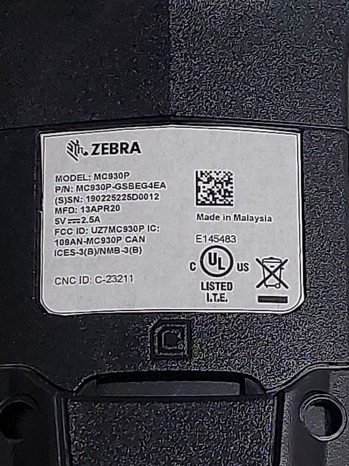 Zebra MC930P-GSFAG4NA MC930P Android 8.1 32GB Handheld Mobile Computer Barcode Scanner