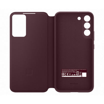 Samsung EF-ZS906 Burgundy Smart Clear View Cover Antimicrobial Coating Galaxy S22+