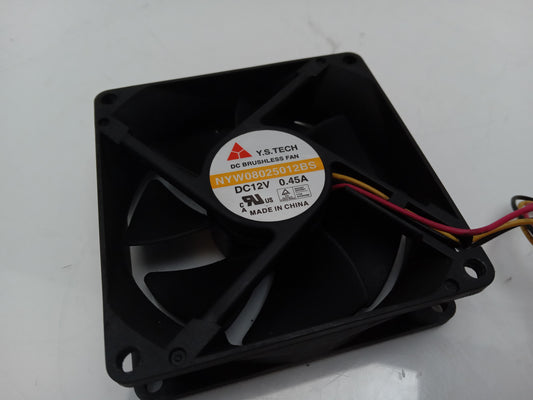Y.S.Tech NYW08025012BS 12V 0.45A 80MM Cooling Fan 