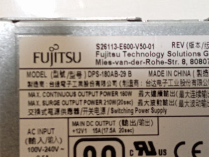Fujitsu DPS-180AB-29 B 180W Power Supply Unit