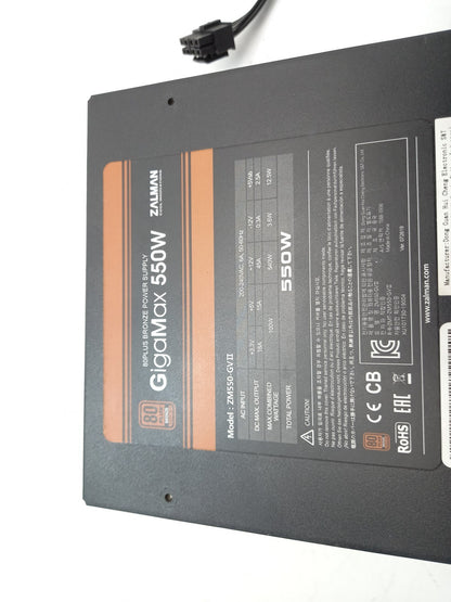 Zalman GigaMax 550W ATX Non-Modular Power Supply Unit ZM550-GVII